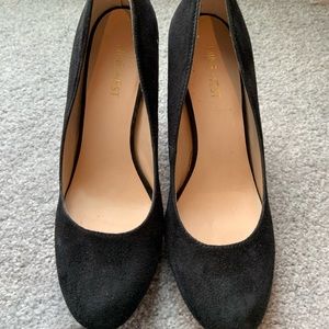 Black suede heels Nine West